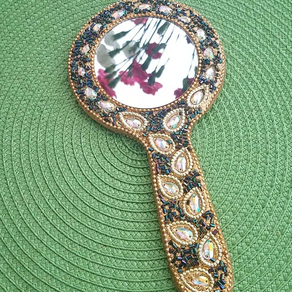 rhinestone Hand Mirror